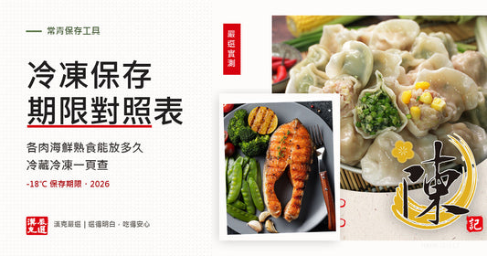 冷凍冷藏保存期限對照表2026｜肉海鮮熟食能放多久一頁查