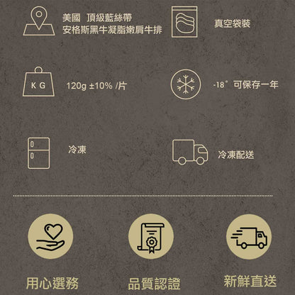 漢克嚴選 美國藍絲帶嫩肩牛排(安格斯黑牛) 商品圖 4