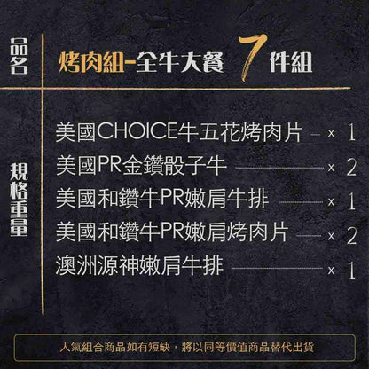 漢克嚴選 小資儀式感首選烤肉 7 件組(全牛 商品圖 5
